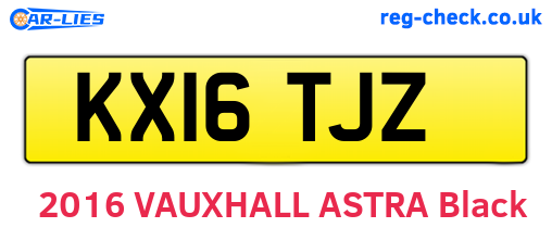 KX16TJZ are the vehicle registration plates.