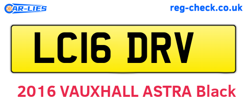 LC16DRV are the vehicle registration plates.