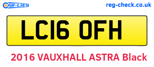 LC16OFH are the vehicle registration plates.