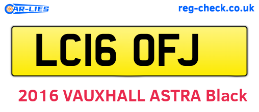 LC16OFJ are the vehicle registration plates.