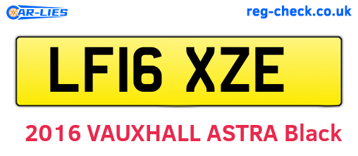 LF16XZE are the vehicle registration plates.