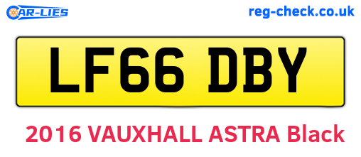 LF66DBY are the vehicle registration plates.