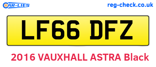 LF66DFZ are the vehicle registration plates.