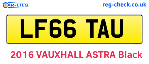 LF66TAU are the vehicle registration plates.