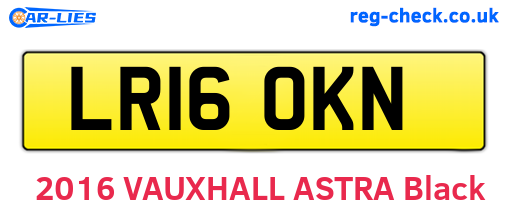 LR16OKN are the vehicle registration plates.