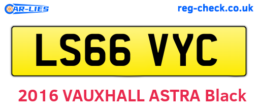 LS66VYC are the vehicle registration plates.