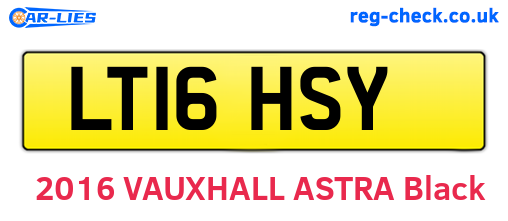 LT16HSY are the vehicle registration plates.