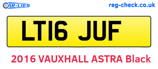 LT16JUF are the vehicle registration plates.