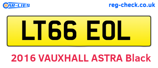 LT66EOL are the vehicle registration plates.