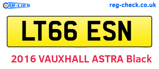 LT66ESN are the vehicle registration plates.