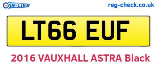 LT66EUF are the vehicle registration plates.