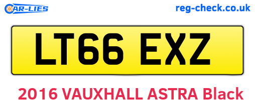 LT66EXZ are the vehicle registration plates.