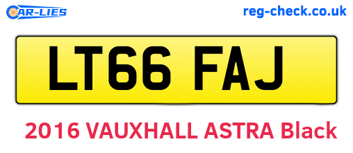 LT66FAJ are the vehicle registration plates.
