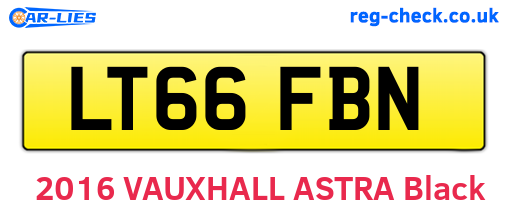LT66FBN are the vehicle registration plates.