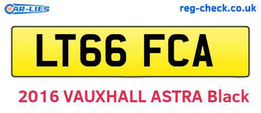 LT66FCA are the vehicle registration plates.