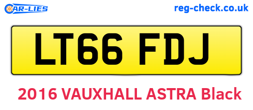 LT66FDJ are the vehicle registration plates.