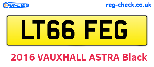 LT66FEG are the vehicle registration plates.