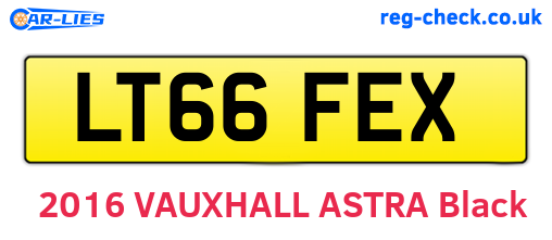 LT66FEX are the vehicle registration plates.