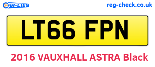 LT66FPN are the vehicle registration plates.
