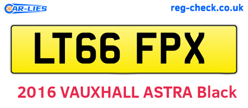 LT66FPX are the vehicle registration plates.