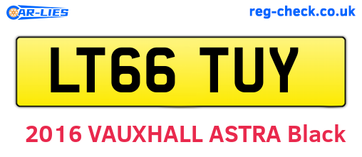 LT66TUY are the vehicle registration plates.