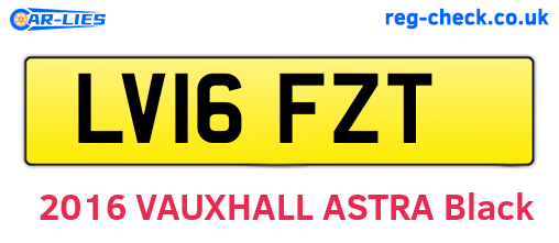 LV16FZT are the vehicle registration plates.