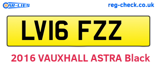 LV16FZZ are the vehicle registration plates.
