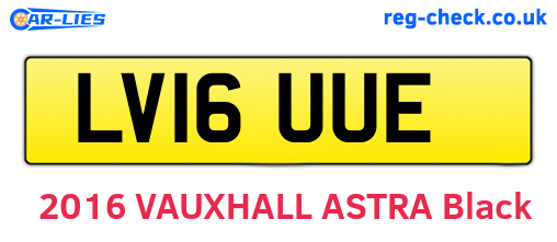 LV16UUE are the vehicle registration plates.