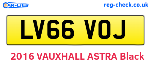 LV66VOJ are the vehicle registration plates.