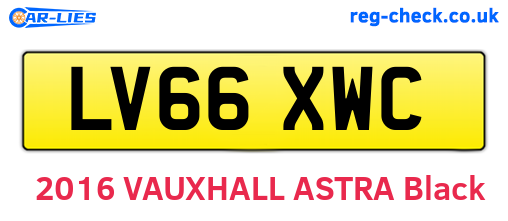 LV66XWC are the vehicle registration plates.