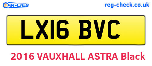 LX16BVC are the vehicle registration plates.