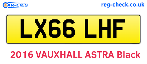 LX66LHF are the vehicle registration plates.