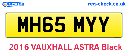 MH65MYY are the vehicle registration plates.