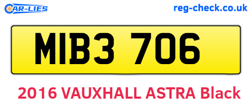 MIB3706 are the vehicle registration plates.