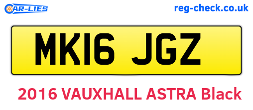 MK16JGZ are the vehicle registration plates.