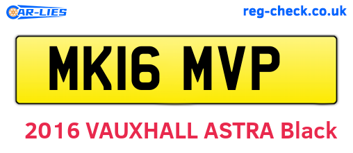 MK16MVP are the vehicle registration plates.