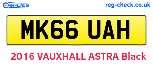 MK66UAH are the vehicle registration plates.