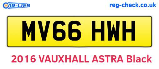 MV66HWH are the vehicle registration plates.