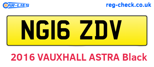 NG16ZDV are the vehicle registration plates.
