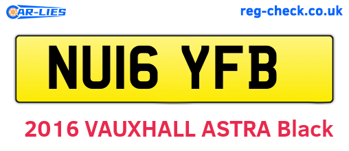 NU16YFB are the vehicle registration plates.