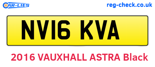 NV16KVA are the vehicle registration plates.