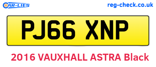 PJ66XNP are the vehicle registration plates.
