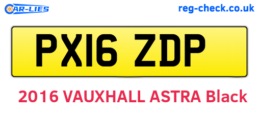 PX16ZDP are the vehicle registration plates.