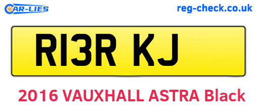 R13RKJ are the vehicle registration plates.