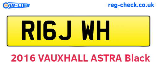 R16JWH are the vehicle registration plates.