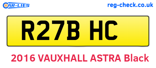 R27BHC are the vehicle registration plates.