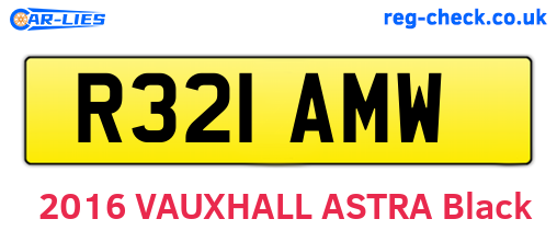 R321AMW are the vehicle registration plates.