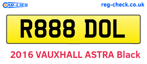 R888DOL are the vehicle registration plates.