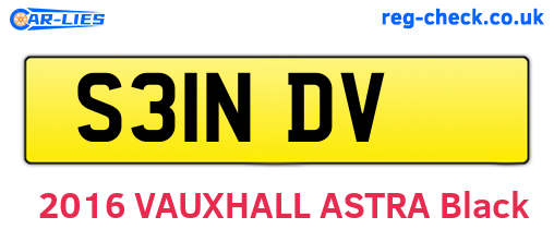 S31NDV are the vehicle registration plates.