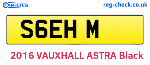 S6EHM are the vehicle registration plates.